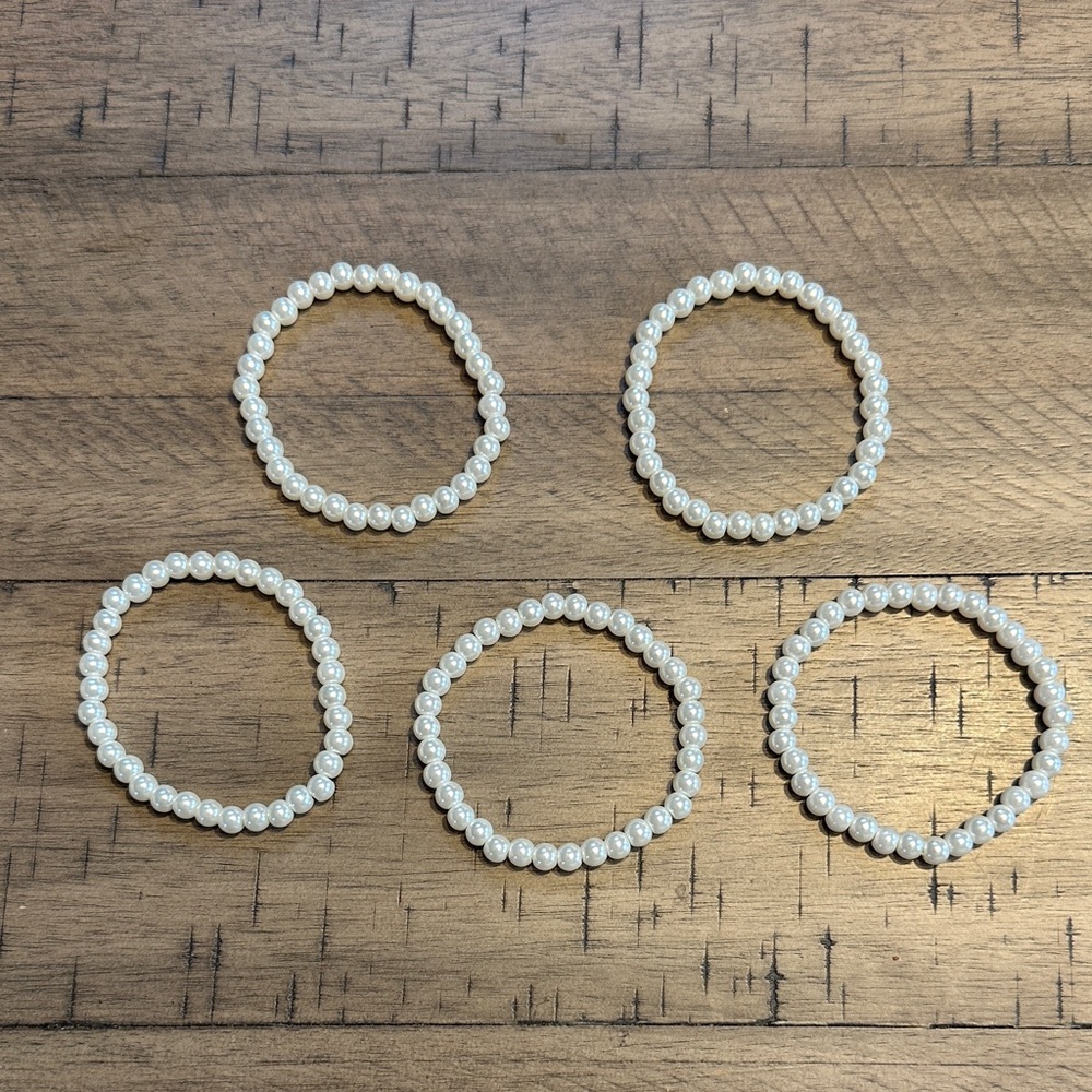 Elegant Faux Pearl Bracelet Set